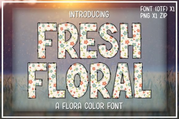 Fresh Floral Typeface for Editorial Design