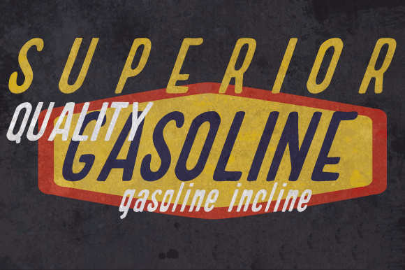 Gasoline Incline Typeface for Vintage Branding