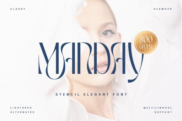 Manday: A Modern Stencil Typeface for Editorial Design