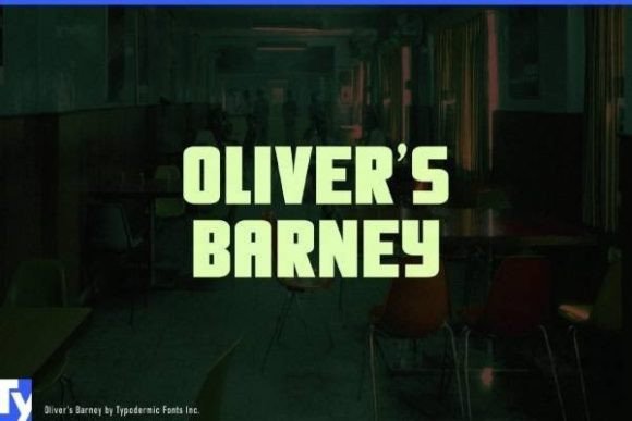 Olivers Barney Font for Handmade Product Design