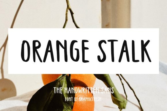 Orange Stalk Font for Handmade Brands