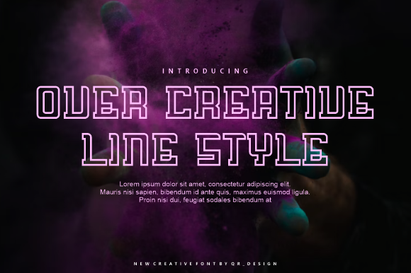 Over Creative Line: Bold Typeface for Makers